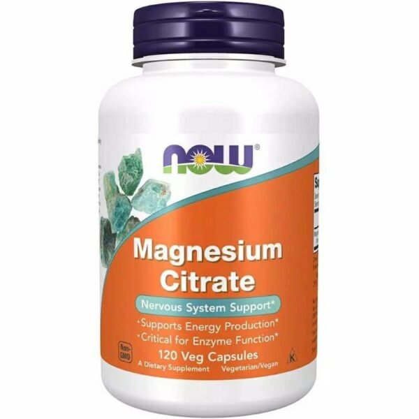 Now Foods Magnesium Citrate 120 Veg Capsules-1