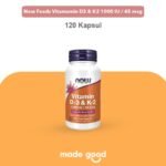 Now Foods - Vitamin D3 1000 IU dan K2 45 mcg - tulang sehat-1
