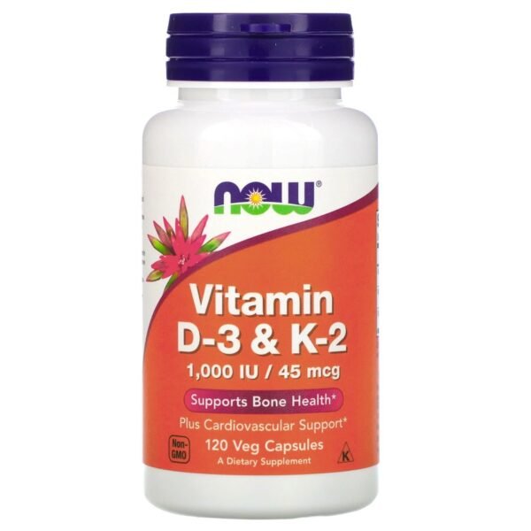 Now Foods - Vitamin D3 1000 IU dan K2 45 mcg - tulang sehat-2