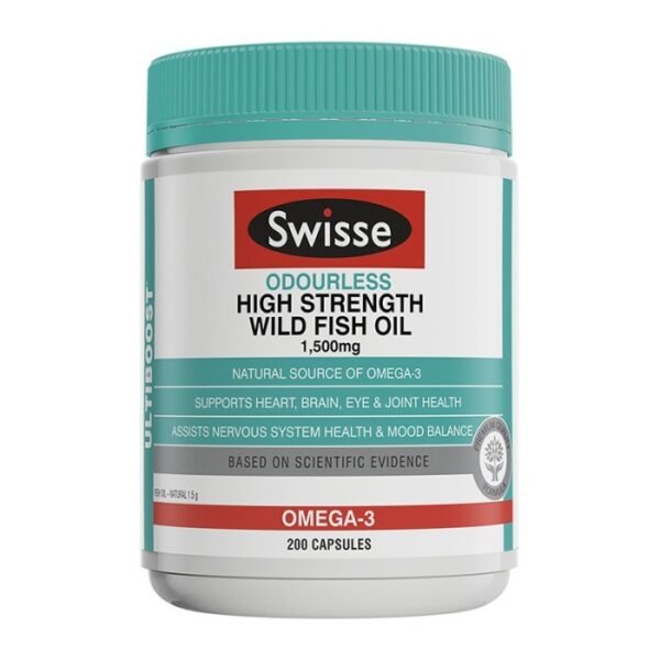 Swisse Ultiboost Odourless High Strength Fish Oil 1500mg Minyak Ikan-1