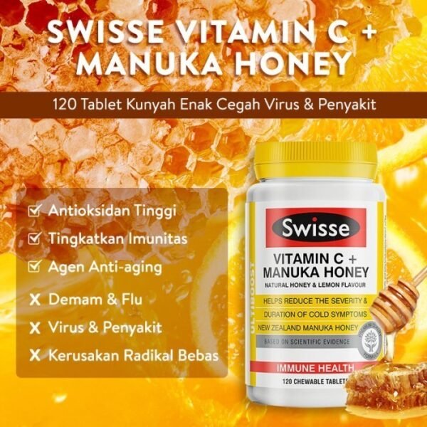 Swisse Ultiboost Vitamin C + Manuka Honey - Asli dari Australia-5