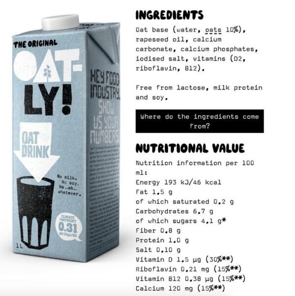 Oatly Oat Milk 1L-1