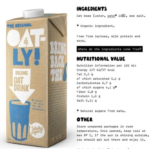 Oatly Oat Milk 1L-4